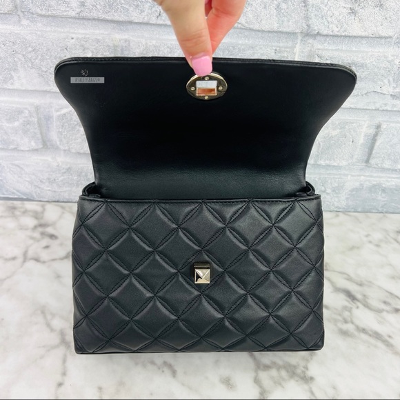 Kate Spade Natalia Quilted Leather Top Handle Satchel Crossbody & Medium Wallet - Picture 7 of 16